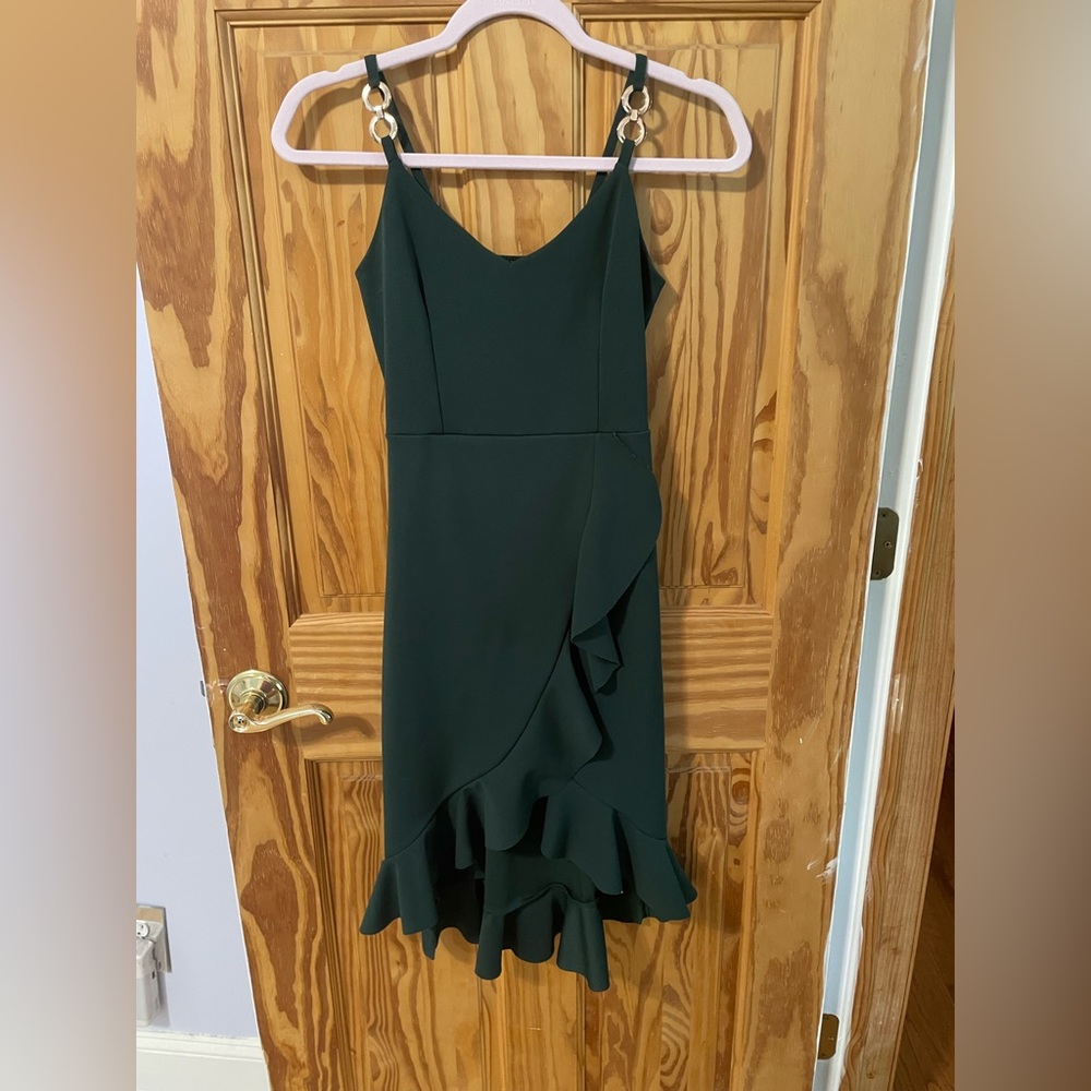 Ruffle green dress ! New with tags
